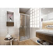 Porte de douche à 2 battants Ancoswing - L800 H1,90m - accès 575mm image