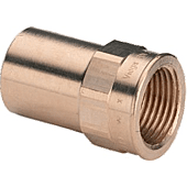 Raccord droit bronze à sertir embout Mâle - Femelle fixe à visser image