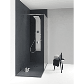 Receveur Ancodesign texture pierre - anthracite - ep 3cm avec bonde de ⌀90 image