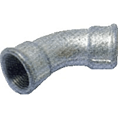 Coude 45° grand rayon FF fonte noire image