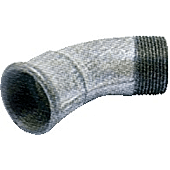 Coude 45° grand rayon MF fonte noire image