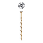 Vis à bois bichromatée à haut rendement - Tête Fraisée - Filetage partiel - Empreinte Torx - Pointe anti-fendage image