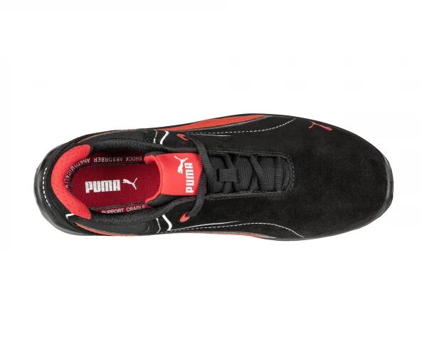 Chaussures de sécurité TOURING SUEDE LOW S3 ESD SRC - NOIR ET ROUGE