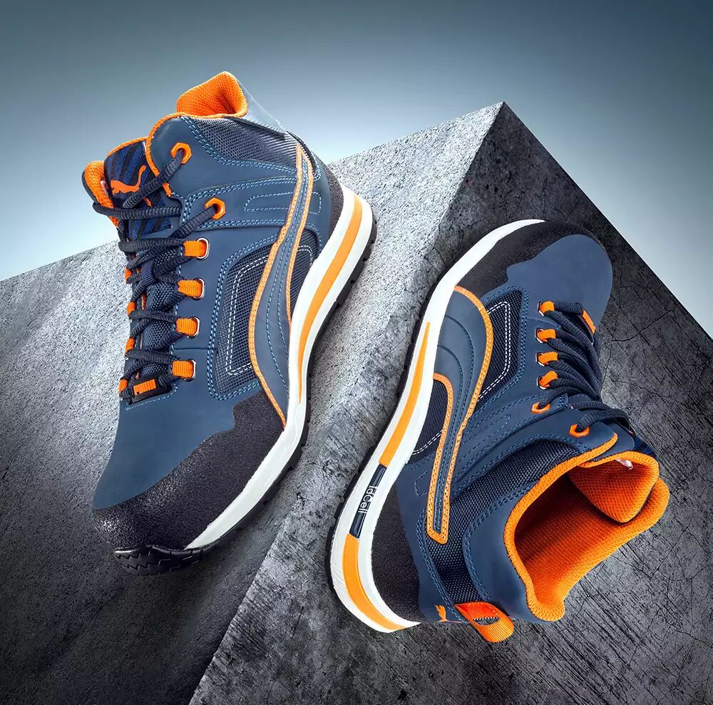 PUMA SAFETY - Chaussures de sécurité Crosstwist MID S3 HRO SRC - bleu/orange