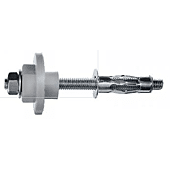 Cheville métallique expansion pour fixation de lavabos - Kit avec Vis 2 filets, Rondelles excentrées, écrou, rondelles - Sachet de 2 image