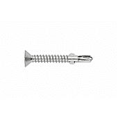 Vis auto-perceuses - filetées à tôle et PVC - Vis autoperceuse avec pointe foreuse à 2 ailettes - tête fraisée - Zinguée - Empreinte PH image