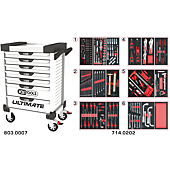 Servantes ULTIMATE 7 tiroirs équipées de 202 outils image
