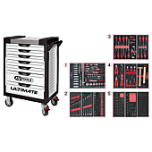 Servantes ULTIMATE 7 tiroirs équipées de 384 outils image