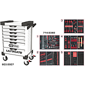 Servantes ULTIMATE 7 tiroirs équipées de 384 outils image