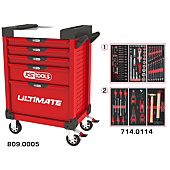 Servantes ULTIMATE 5 tiroirs équipées de 114 outils image
