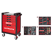 Servantes ULTIMATE 5 tiroirs équipées de 158 outils image