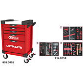 Servantes ULTIMATE 5 tiroirs équipées de 158 outils image