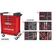 Servantes ULTIMATE 5 tiroirs équipées de 187 outils image