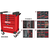 Servantes ULTIMATE 5 tiroirs équipées de 311 outils image