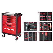Servantes ULTIMATE 5 tiroirs équipées de 384 outils image