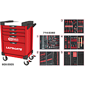 Servantes ULTIMATE 5 tiroirs équipées de 384 outils image