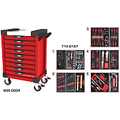 Servantes ULTIMATE 9 tiroirs équipées de 187 outils image
