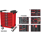 Servantes ULTIMAT 9 tiroirs équipées de 384 outils image