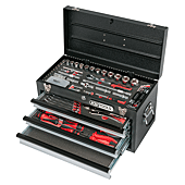 Coffre à outils ULTIMATE équipé - 3 tiroirs et plateau - 114 pcs image
