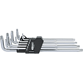 Jeu de clés mâles TORX® 5 pans percées extra longues, 9 pièces: T10 - T15 - T20 - T25 image