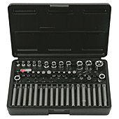 Coffret TORX® percé, 1/4''- 3/8"-1/2" - E4 à E20 - T20 à T60 - M5 à M12 - 57 pcs image