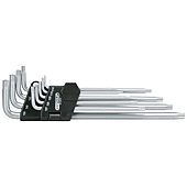 Jeu de clés mâles TORX® 5 pans percées extra longues, 9 pièces: T10 - T15 - T20 - T25 image
