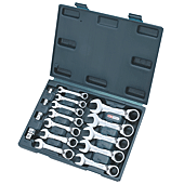 Coffret de clés mixtes courtes réversible à cliquet GEARplus®, 16 pcs image