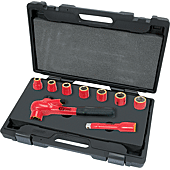 Coffret de douilles isolées 1000V 1/2" avec cliquet et rallonge - 9 pcs image