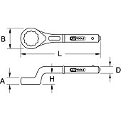 Clés à oeillet contre-coudées BRONZEplus image