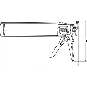 Pistolet Ã  silicone simple - pour cartouches 310 ml - 9'' image