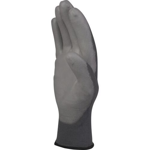 Gant tricot plyamide - gris - paume enduit PU - La paire image