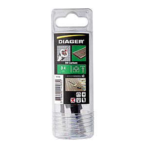 Kit terrasse : fraisoir carbure 45° perçage diamètre 4mm pour vis de 4,5 à 6mm image