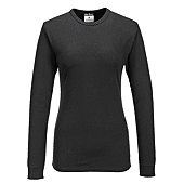 T-shirt femme thermique à manches longues Noir image