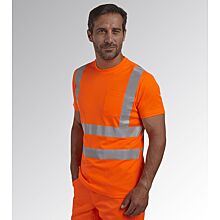 T-shirt de travail haute visibilité - Orange Fluo ISO 20471 image