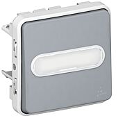 Poussoir Plexo lumineux avec porte Ã©tiquette composable - Gris image