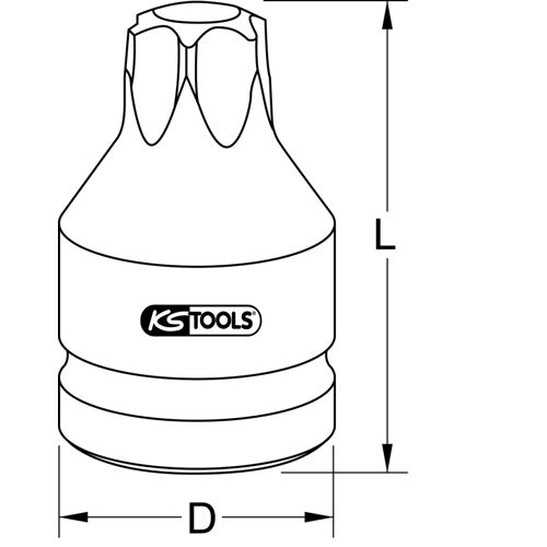 Douilles tournevis à chocs TORX® 3/4'' image