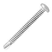 Vis autoperçeuse tête cylindrique acier zingué blanc spéciale acier TCQ image
