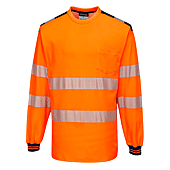 T-Shirt PW3 Haute Visibilité ML Orange/Marine image