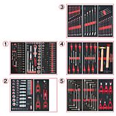 Composition d'outils 5 tiroirs pour servante, 311 pièces image