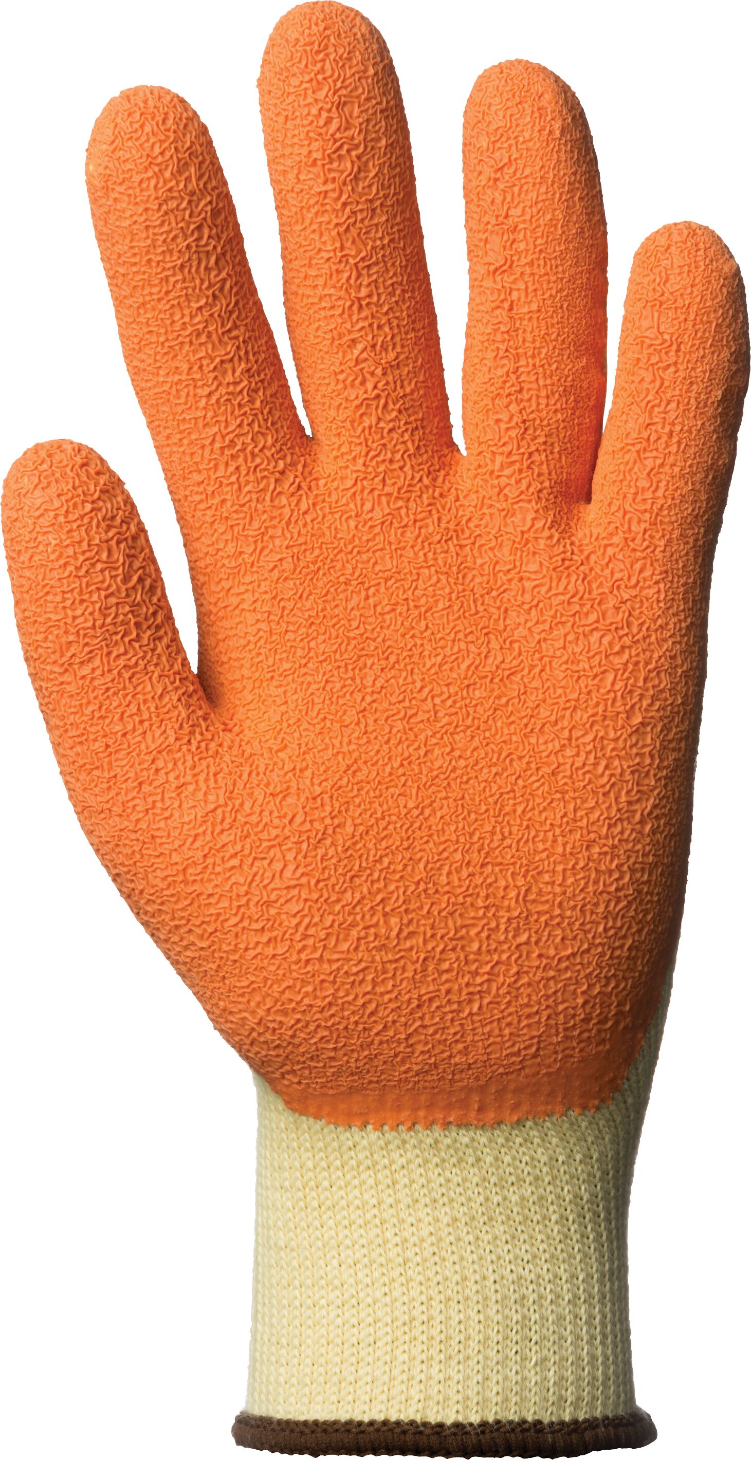 Coverguard - Gants de protection chimique orange en latex crêpé