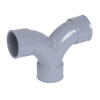 Coude PVC Vidange double parallèle 90° Femelle-Femelle image 0