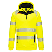 Sweat DX4 Hi-Vis 1/4 Zip Hoodie Jaune/Noir image