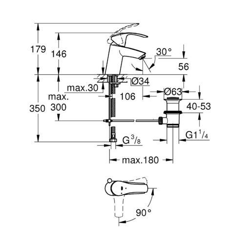 Mitigeur de lavabo Eurosmart image