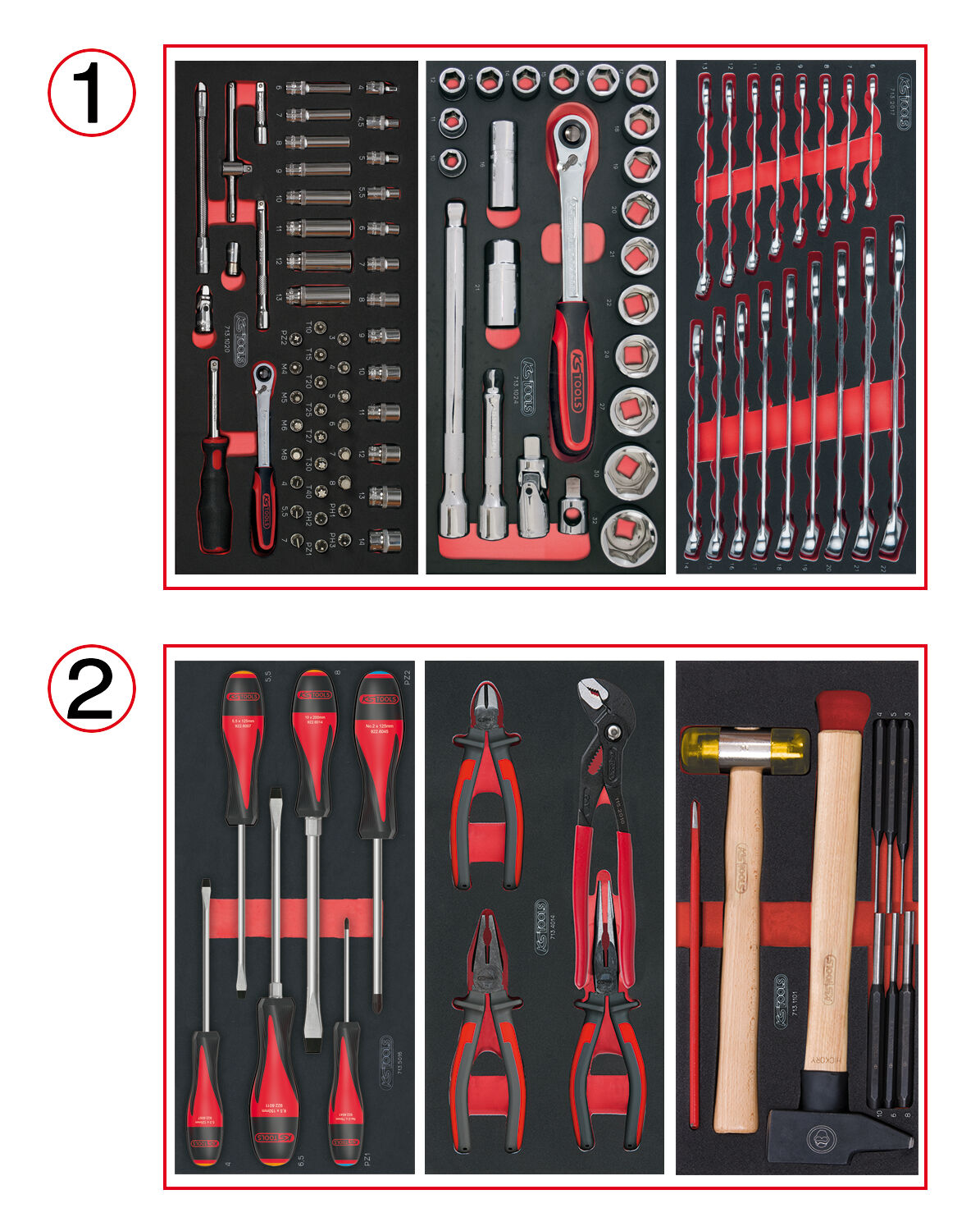 Servantes ULTIMATE 7 tiroirs équipées de 455 outils N4423