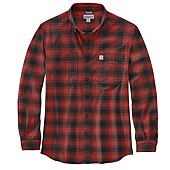 Chemise de travail à manches longues en coton flanelle - Rouge image