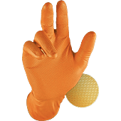 Gant Grippaz nitrile orange  -  Boîte de 50 image