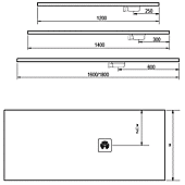 Receveur Ancodesign texture pierre - anthracite - ep 3cm avec bonde de ⌀90 image