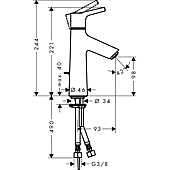 Mitigeur lavabo CoolStart Talis S100 - chrome image