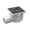 Siphonnette avec grille inox et adaptateur - Sortie horizontale image 0