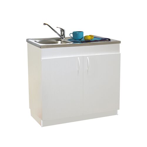 Meuble sous-évier 2 portes blanc - Sim'nf image